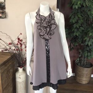 MM Couture by Miss Me Silk Halter Dress